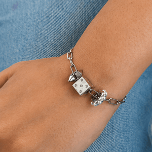 Silver Sleek Link Bracelet - PULSERAS - Malandra Jewelry - EYHP188.P