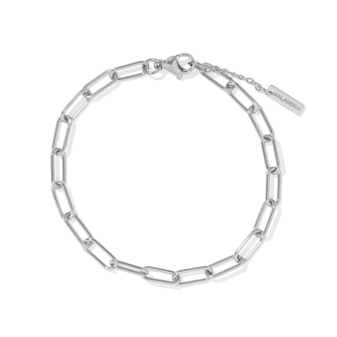 Silver Sleek Link Bracelet - PULSERAS - Malandra Jewelry - EYHP188.P
