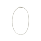 SILVER SMALL TENNIS NECKLACE - COLLARES - Malandra Jewelry - EYHC80-MODEL  5 NECKLACE