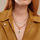 SILVER SMALL TENNIS NECKLACE - COLLARES - Malandra Jewelry - EYHC80-MODEL  5 NECKLACE