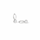 SILVER SOLITAIRE GLEAM HOOPS - ARETES - Malandra Jewelry - AA1572.P-Q06933