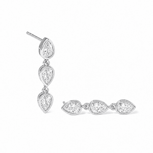 Silver Spark Cascade Earrings - ARETES - Malandra Jewelry - LSA11.P-HC58333