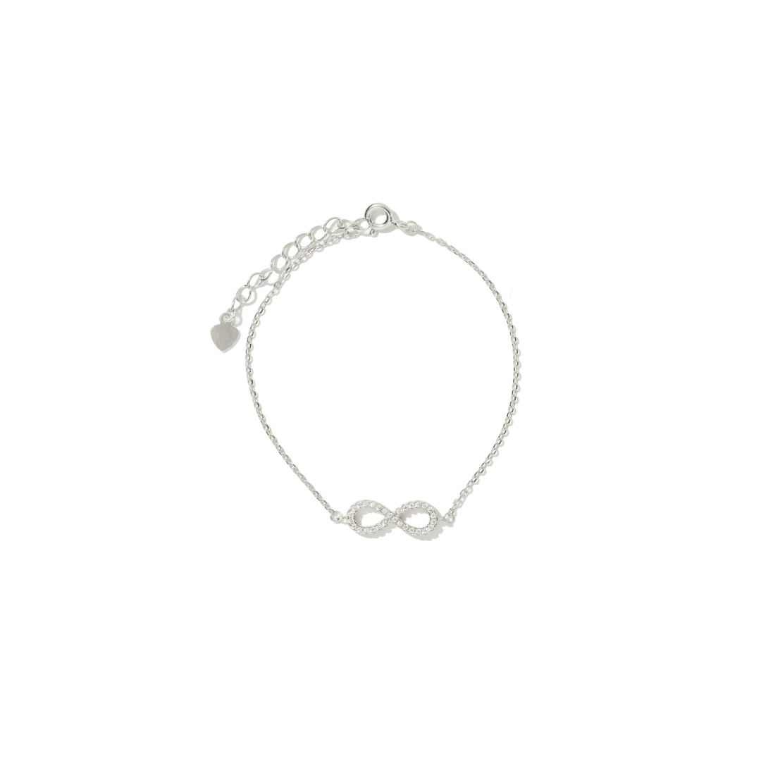 SILVER SPARK INFINITY BRACELET - PULSERAS - Malandra Jewelry - FBP478-1EPU0062-PP