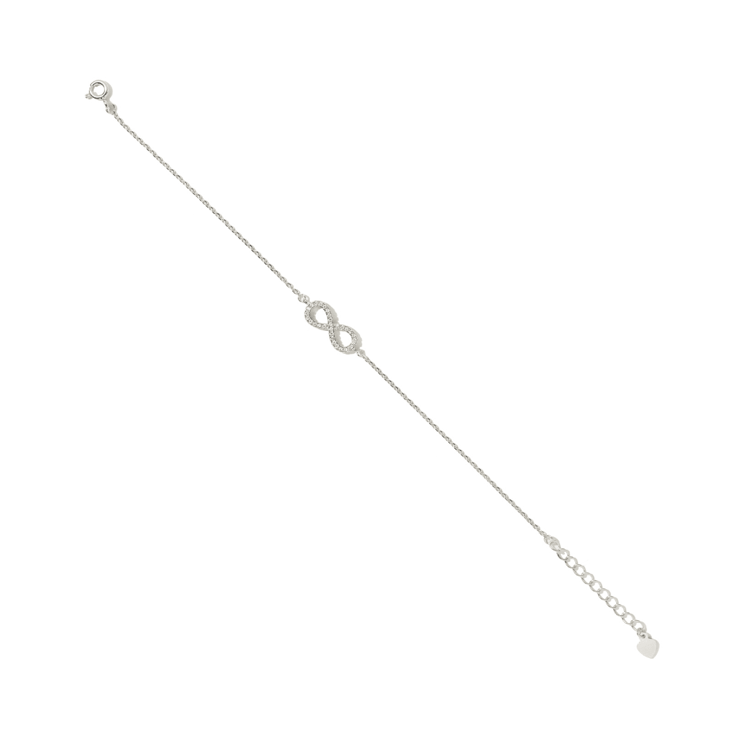 SILVER SPARK INFINITY BRACELET - PULSERAS - Malandra Jewelry - FBP478-1EPU0062-PP