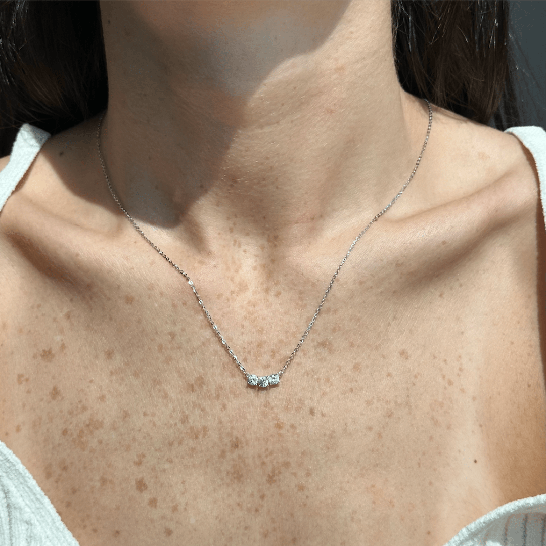 SILVER SPARK TRIO NECKLACE - COLLARES - Malandra Jewelry - ZOC9.P - YE06284A8C