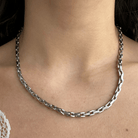 SILVER STYLED LINK CHAIN - COLLARES - Malandra Jewelry - FBC410 - HCD0005 - PL