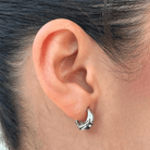 SILVER TEAR GLEAM HOOPS - ARETES - Malandra Jewelry - ZWA98.P-QX02465