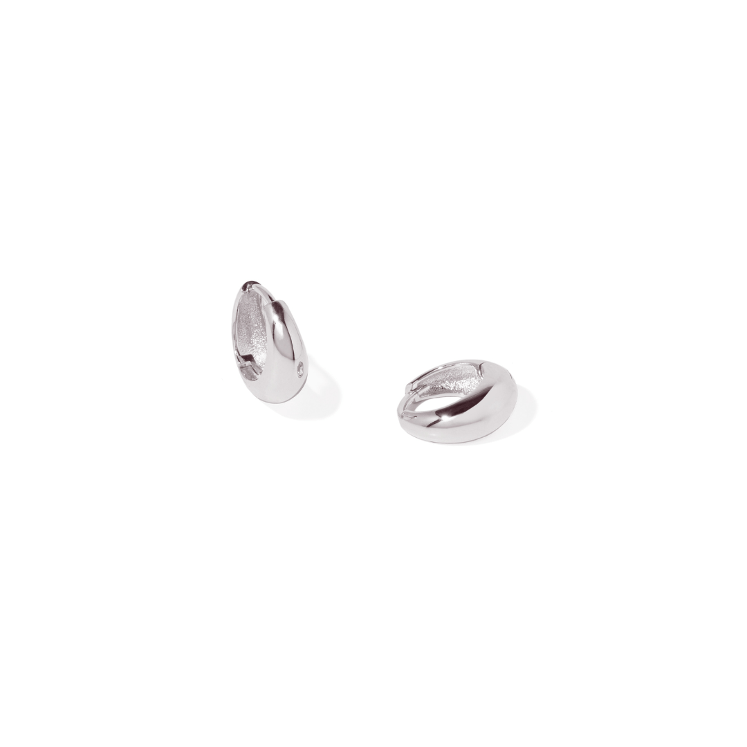 SILVER TEAR GLEAM HOOPS - ARETES - Malandra Jewelry - ZWA98.P-QX02465