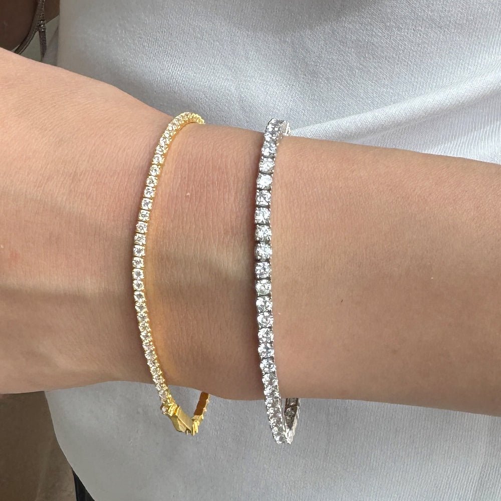 SILVER TENIS SERENA BRACELET - PULSERAS - Malandra Jewelry - EAWP52.P - AAB43 - 3mm - 16.5cm