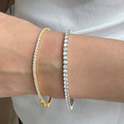 SILVER TENIS SERENA BRACELET - PULSERAS - Malandra Jewelry - EAWP52.P - AAB43 - 3mm - 16.5cm