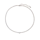 SILVER TENIS SERENA HEART NECKLACE - COLLARES - Malandra Jewelry - EAWC47.P - MMN445 - 1