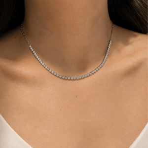 Silver Tennis & Link Necklace - COLLARES - Malandra Jewelry - EUWC302.P-JDN0112047-S-WT