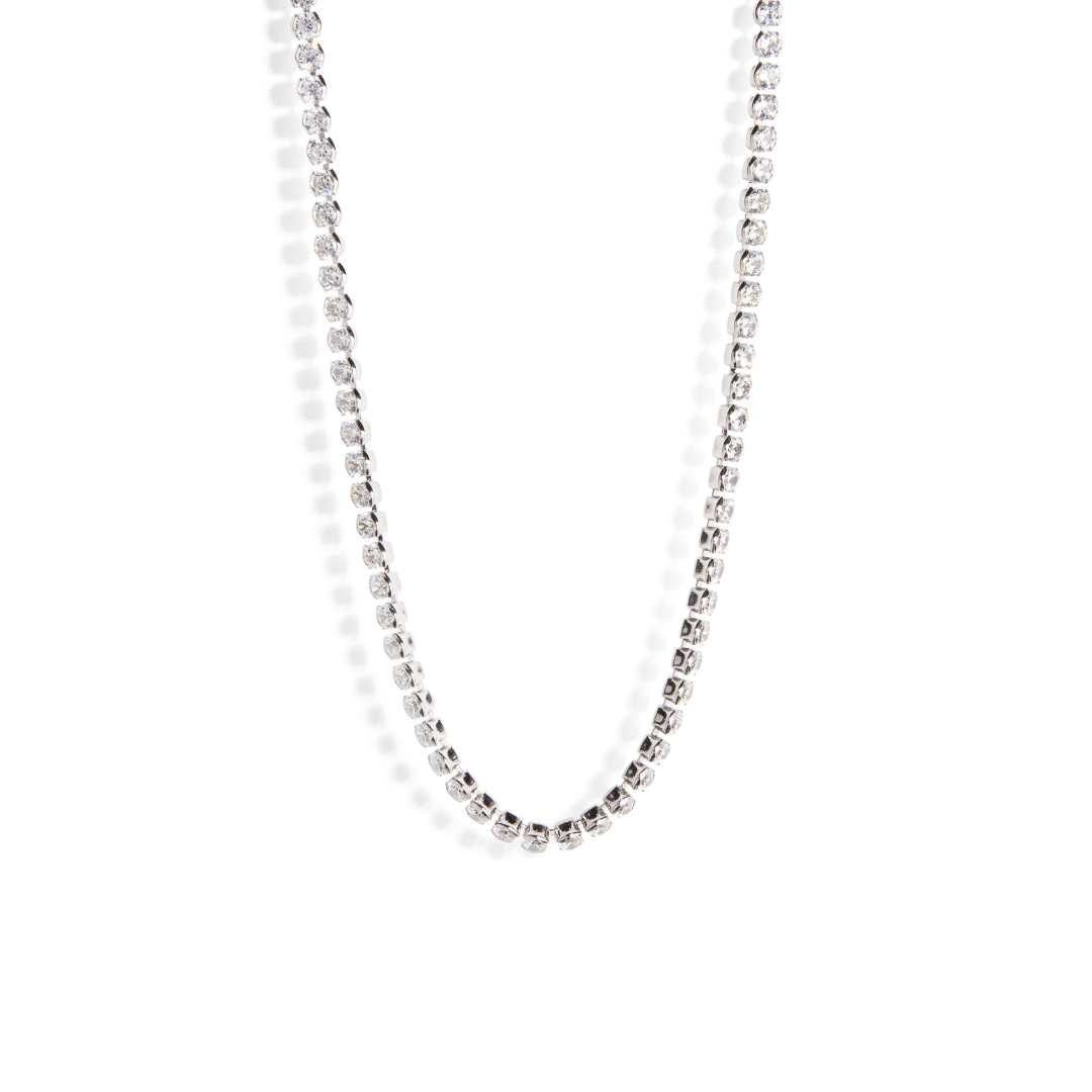 SILVER TENNIS LUX NECKLACE - COLLARES - Malandra Jewelry - EAWC93.P - MMB35