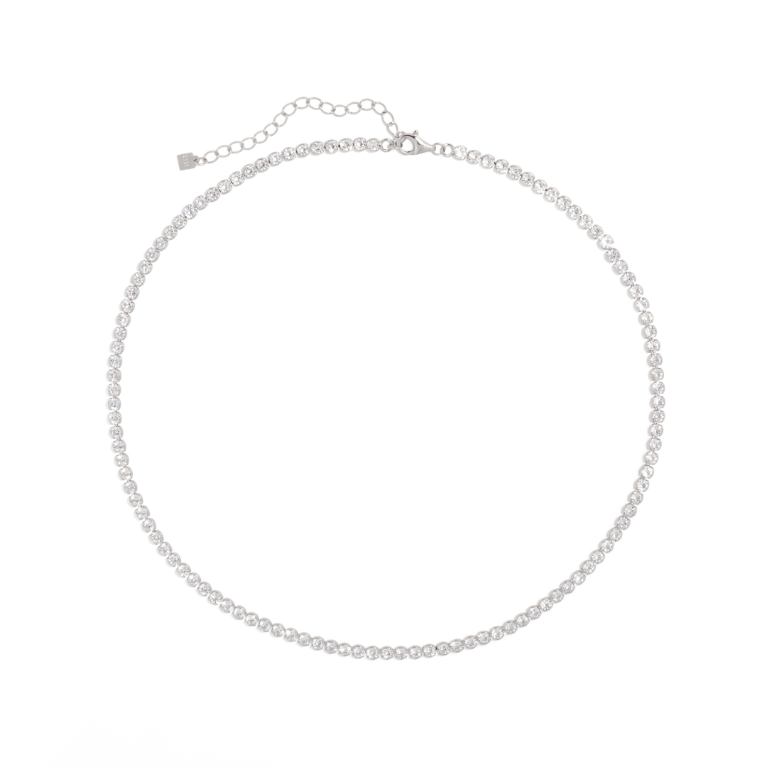 SILVER TENNIS LUX NECKLACE - COLLARES - Malandra Jewelry - EAWC93.P - MMB35