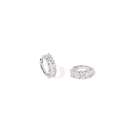 SILVER TRINITY LUX HOOPS - ARETES - Malandra Jewelry - ZWA94.P-QX02468