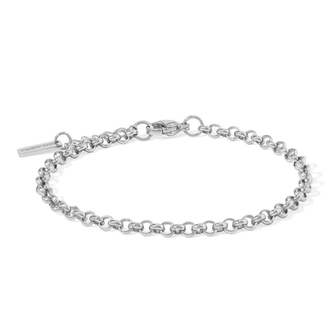 Silver Woven Link Bracelet - PULSERAS - Malandra Jewelry - EYHP189.P