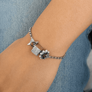 Silver Woven Link Bracelet - PULSERAS - Malandra Jewelry - EYHP189.P