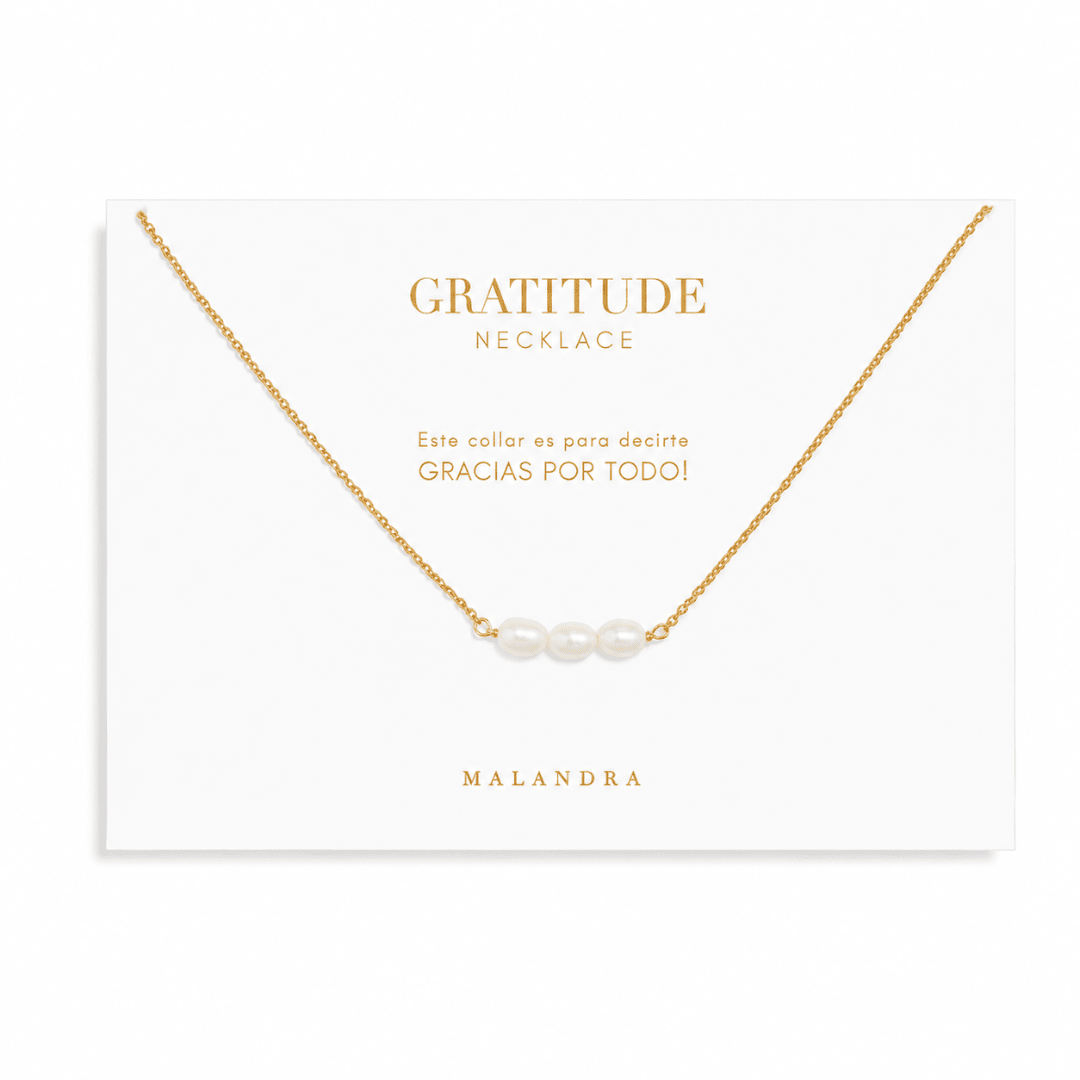 SKINNY TRIPLE PEARL NECKLACE - COLLARES - Malandra Jewelry - TC2100