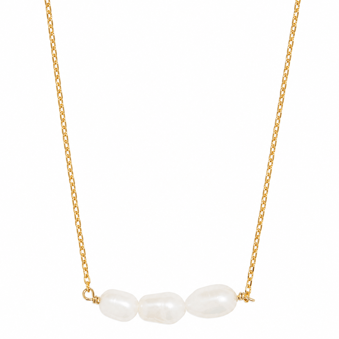 SKINNY TRIPLE PEARL NECKLACE - COLLARES - Malandra Jewelry - TC2100