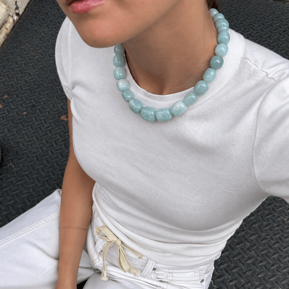 SKY AQUAMARINE TERRA NECKLACE - COLLARES - Malandra Jewelry - TC2445