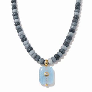 SLATE JASPER GAIA NECKLACE - COLLARES - Malandra Jewelry - TC2509