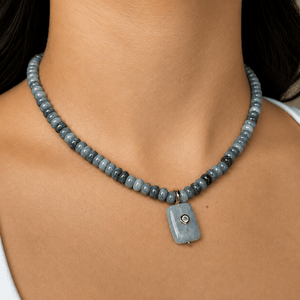 SLATE JASPER GAIA NECKLACE - COLLARES - Malandra Jewelry - TC2509