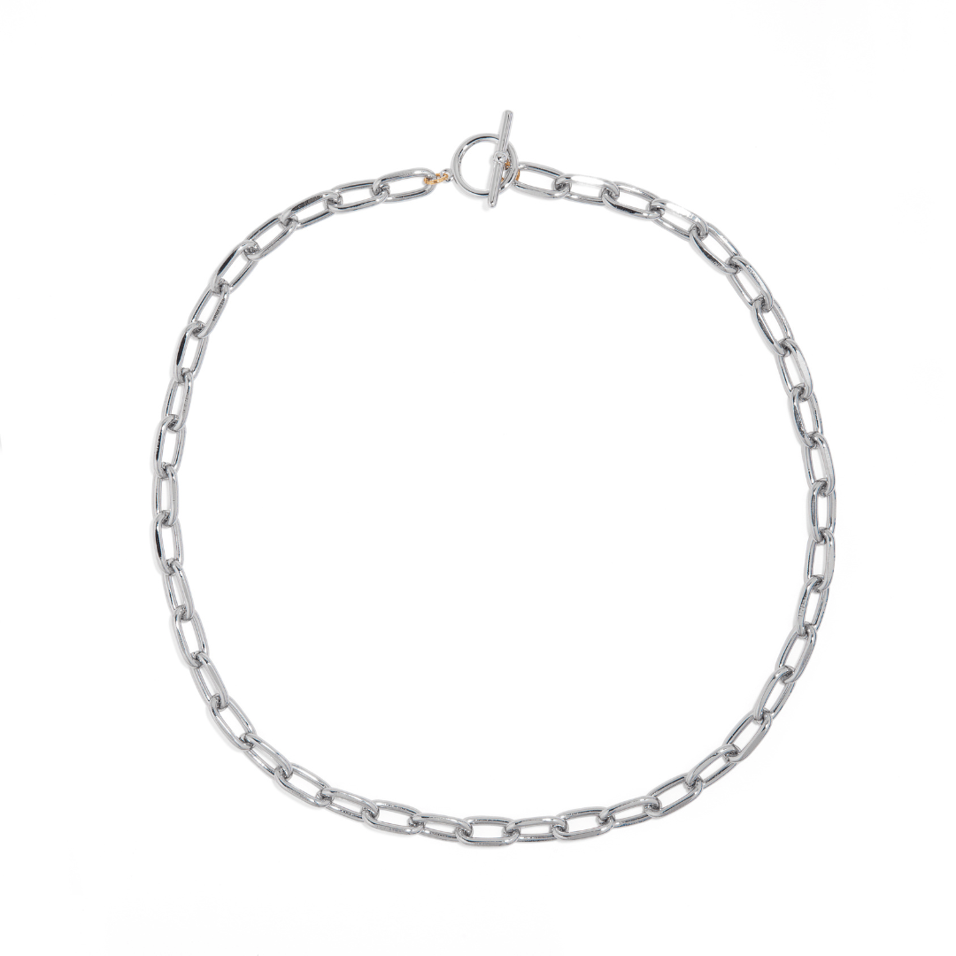 SLEEK SILVER CHAIN - COLLARES - Malandra Jewelry - TC1826