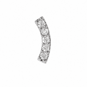 Sleek Sparkle Silver Piercing - ARETES - Malandra Jewelry - ZTA44.P-EGD2344K