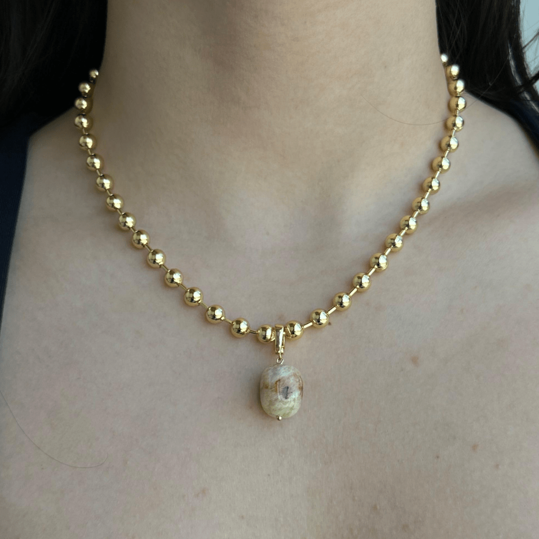 SOFT MORGANITE BEADED NECKLACE - COLLARES - Malandra Jewelry - TC2303 / EYHC13