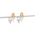 SOFT PEARL CLUSTER EARRINGS - ARETES - Malandra Jewelry - TA2223