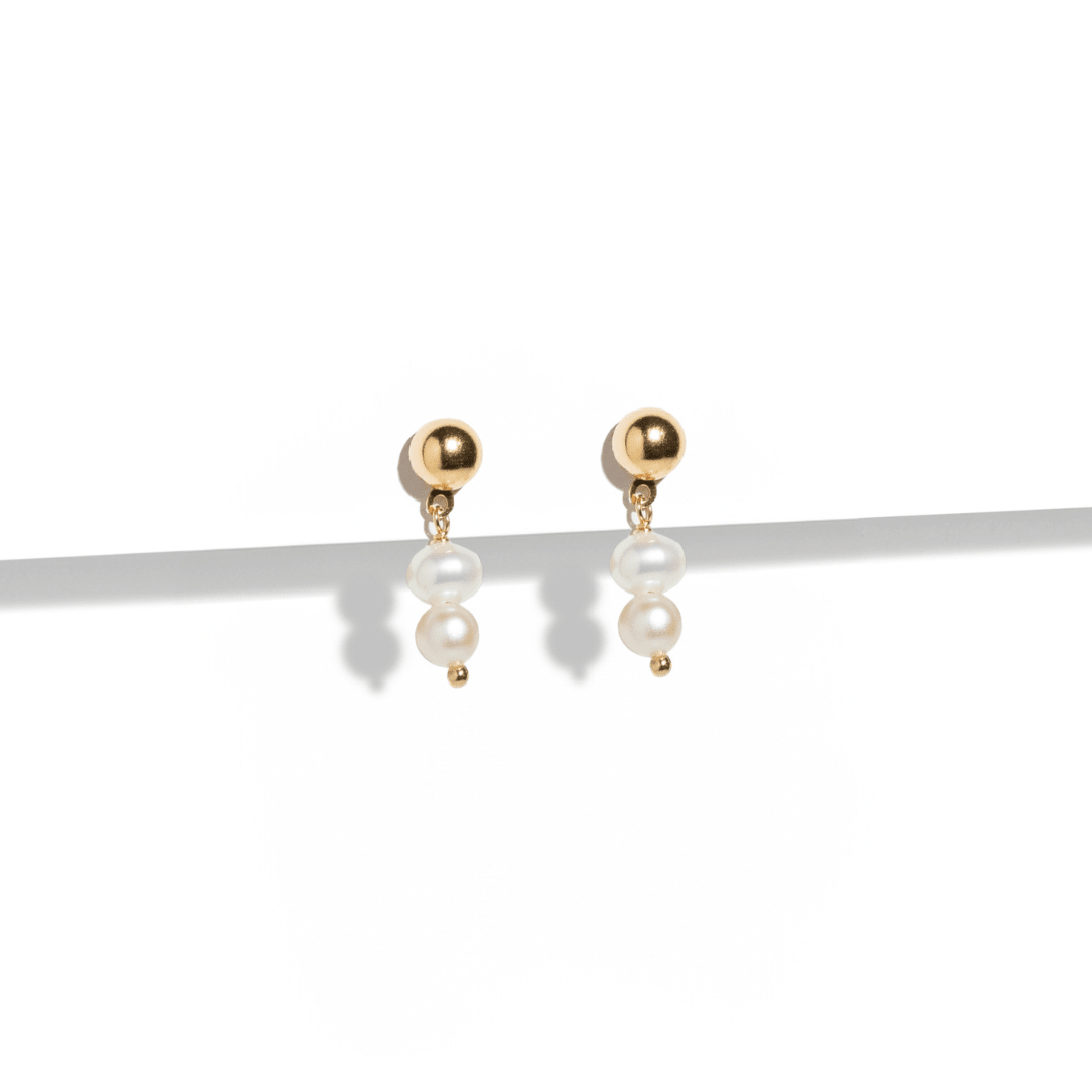 SOFT PEARL DROP EARRINGS - ARETES - Malandra Jewelry - TA2225