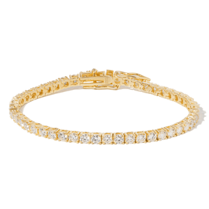 SPARK GOLD TENNIS BRACELET - PULSERAS - Malandra Jewelry - LRP3-SMOB01-14k-3-6.5