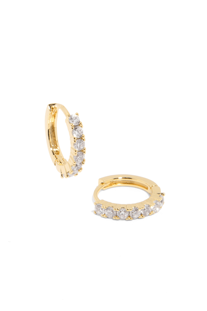 SPARK MINI GOLD HOOPS - ARETES - Malandra Jewelry - ZWA18 - QX01317