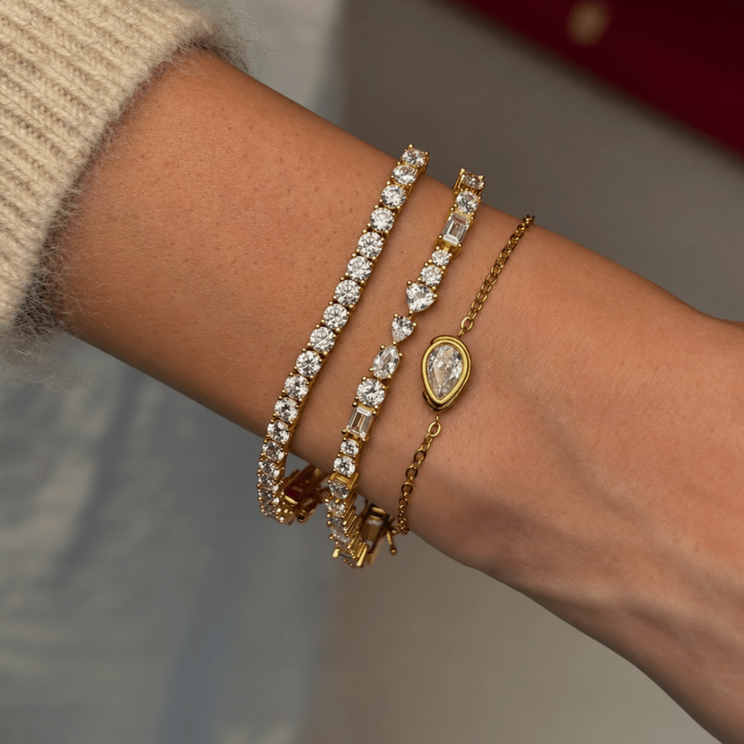 Spark Mixed Cut Bracelet - PULSERAS - Malandra Jewelry - LGP17-B-R4055