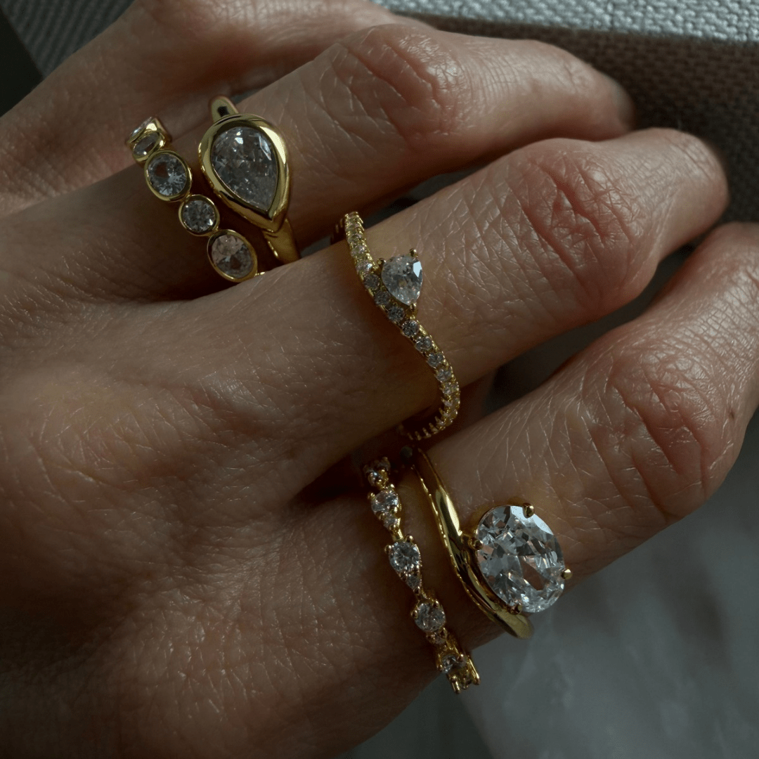 Spark Oval Wrap Ring - ANILLOS - Malandra Jewelry - LGR25.6-R-F0148A