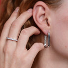 SPARK PAVE LINK SILVER RING - ANILLOS - Malandra Jewelry - ICR419.5.P