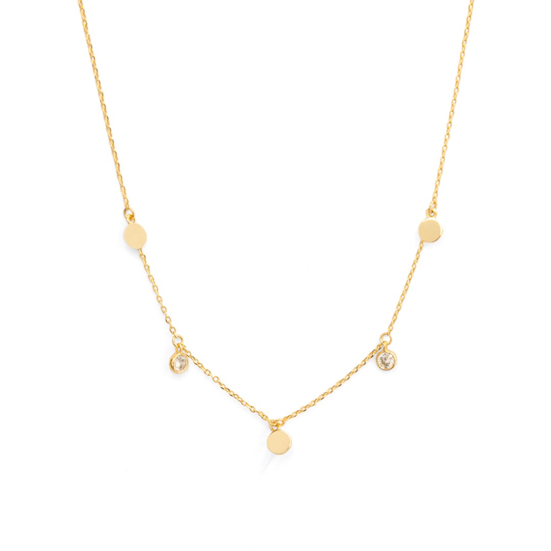 SPARK & PLATES NECKLACE - COLLARES - Malandra Jewelry - XBC46-BJNA006 GDCRY
