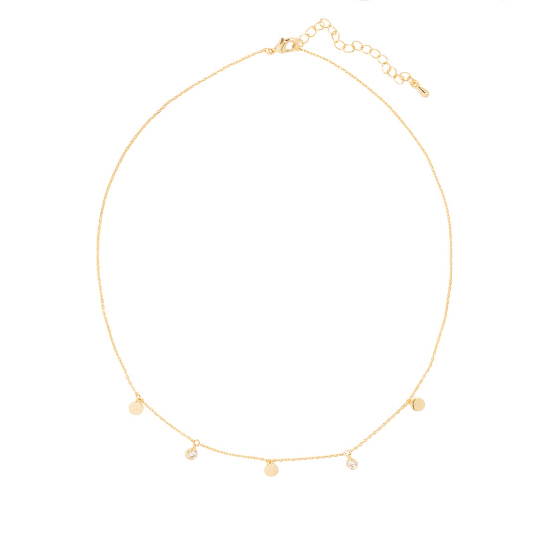 SPARK & PLATES NECKLACE - COLLARES - Malandra Jewelry - XBC46-BJNA006 GDCRY