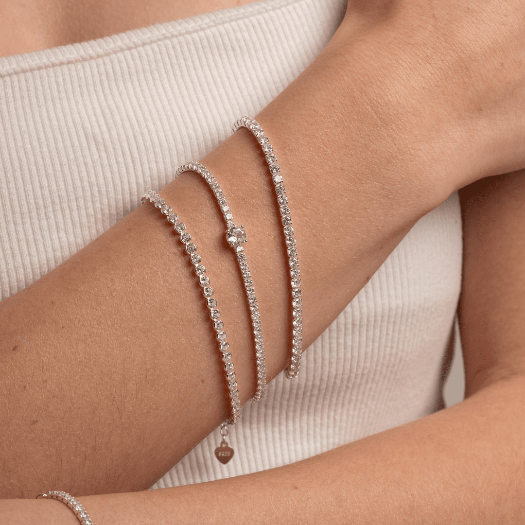 SPARK RADIANT TENNIS BRACELET - PULSERAS - Malandra Jewelry - FBP508-1EPU0057-RP