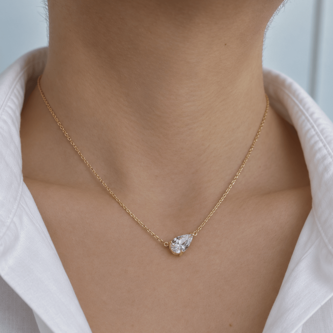 Spark Teardrop Necklace - COLLARES - Malandra Jewelry - LSC22-HC59259