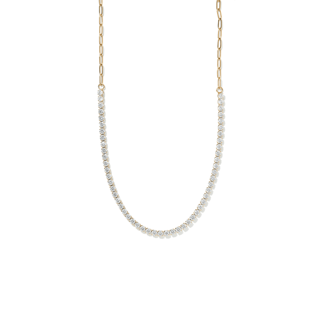 SPARK TENNIS & LINK NECKLACE - COLLARES - Malandra Jewelry - EUWC302-JDN0112047-WT