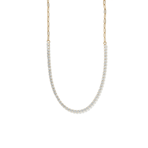SPARK TENNIS & LINK NECKLACE - COLLARES - Malandra Jewelry - EUWC302-JDN0112047-WT