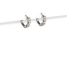 SPARKLING SILVER MILANO HUGGIES - ARETES - Malandra Jewelry - EAWA64.P - AAE202 - 1