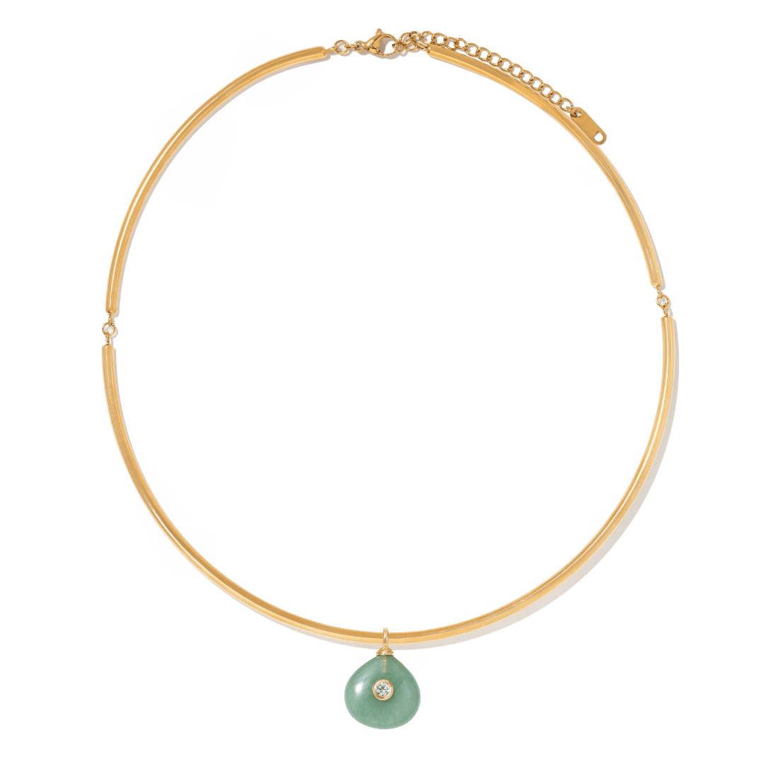 Spearmint Aventurine Gaia Choker - COLLARES - Malandra Jewelry - TC2738