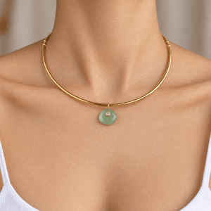 Spearmint Aventurine Gaia Choker - COLLARES - Malandra Jewelry - TC2738