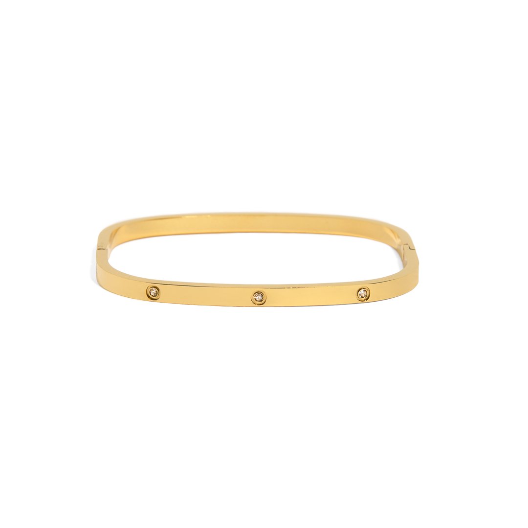 SQUARED GOLDEN SPARK BRACELET - PULSERAS - Malandra Jewelry - EMKP11 - B240