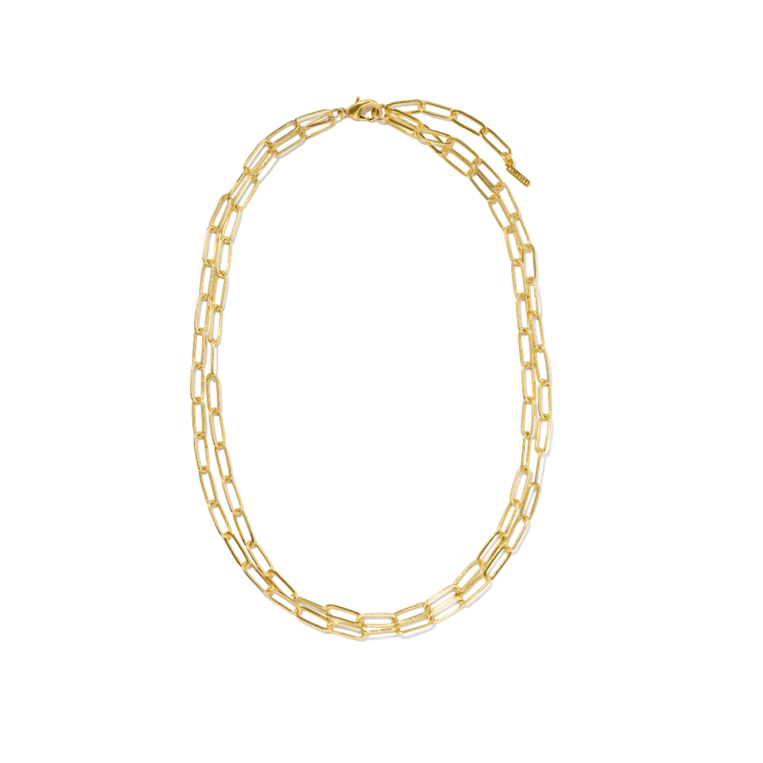 STACKED GOLD LINK NECKLACE - COLLARES - Malandra Jewelry - TC2267