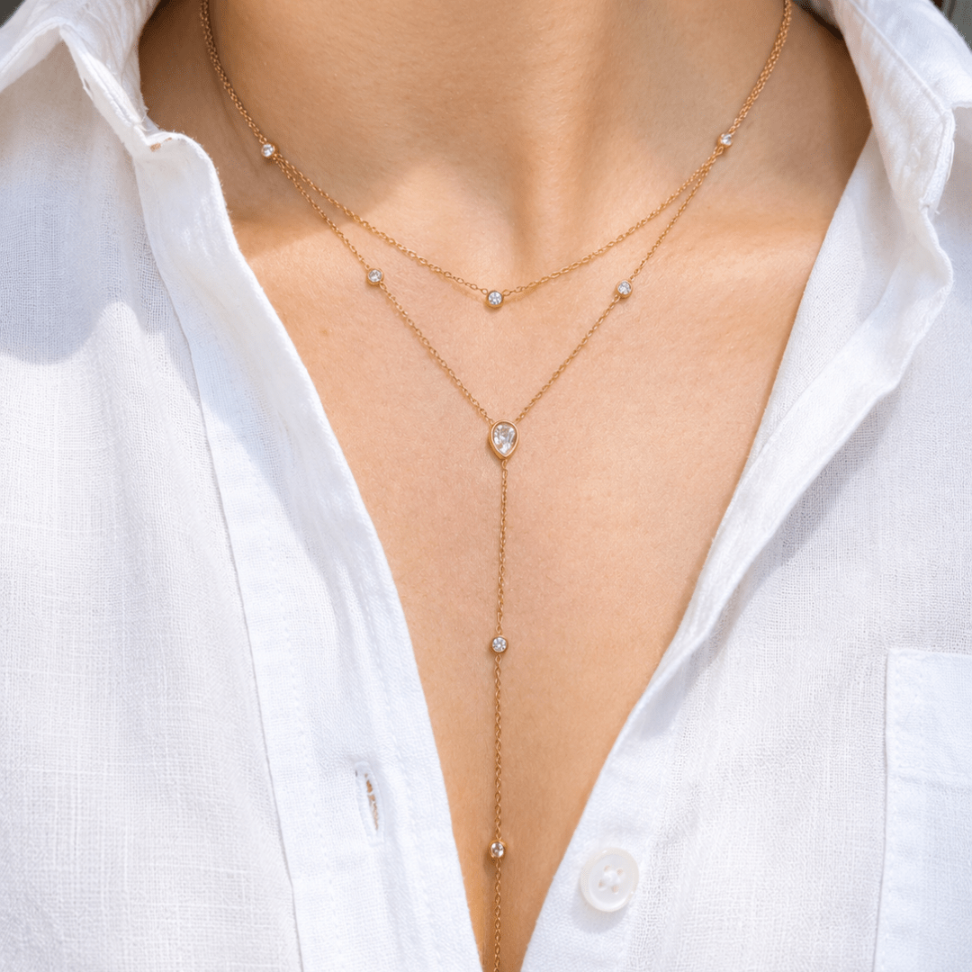STARDUST LARIAT NECKLACE - COLLARES - Malandra Jewelry - EUWC567-JDN0201309