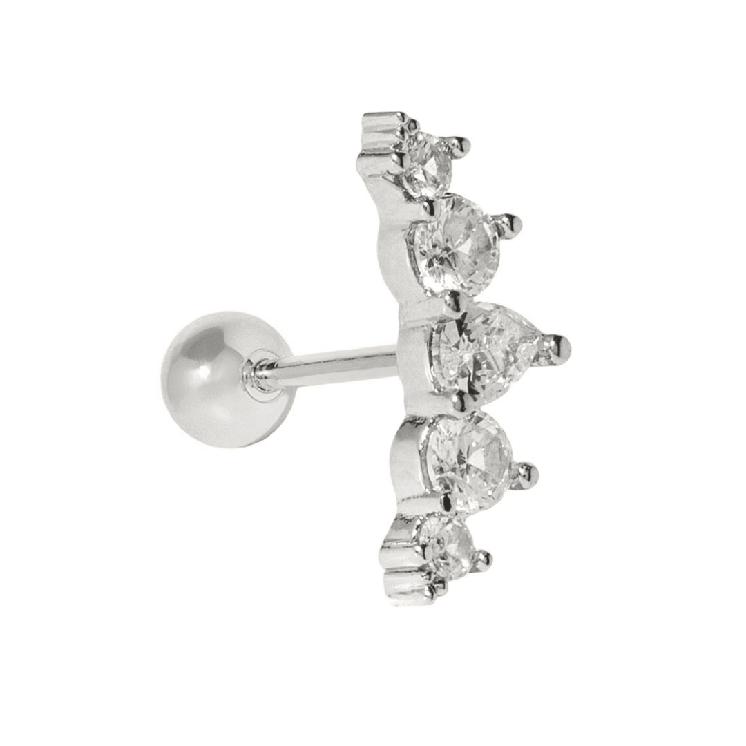 Starry Climber Silver Piercing - ARETES - Malandra Jewelry - ZTA41.P-EGD1761K