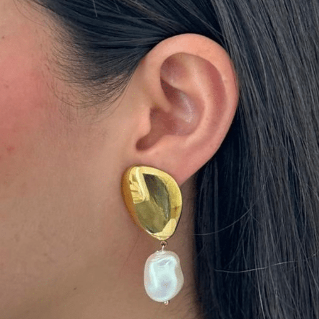 STATEMENT PEARL EARRINGS - ARETES - Malandra Jewelry - EUWA343-JDE0110019